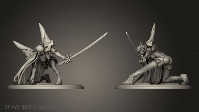 Military figurines (Satsuki Kiryuin Kill La character, STKW_18755) 3D models for cnc
