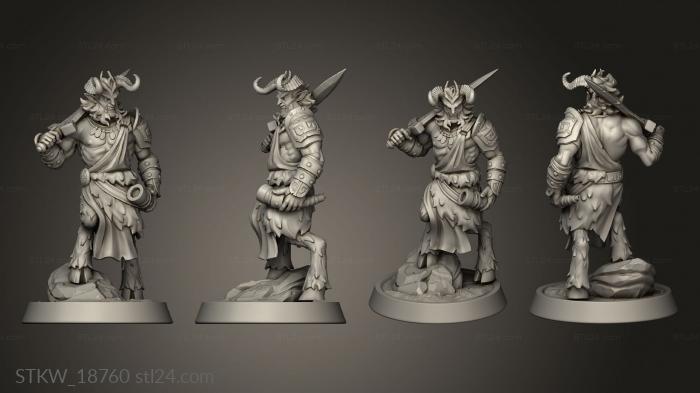 Military figurines (Satyr warrior, STKW_18760) 3D models for cnc