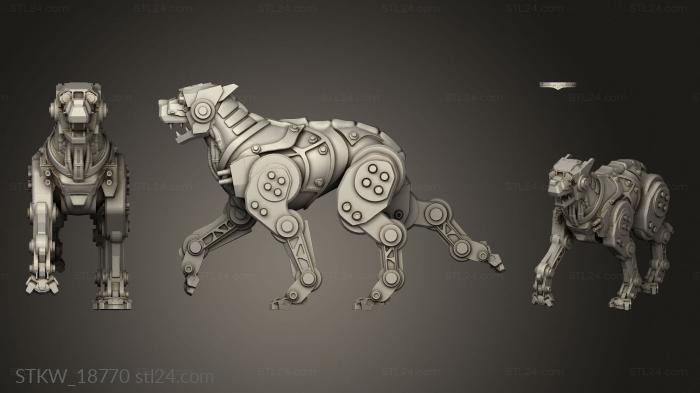 Military figurines (Sauberung Dogs Cyber Mastiff Dog Add On, STKW_18770) 3D models for cnc
