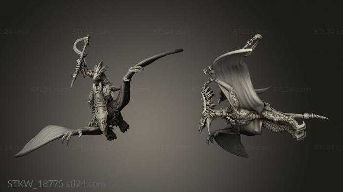 Military figurines (Pterodactyl Riders Javelin, STKW_18775) 3D models for cnc
