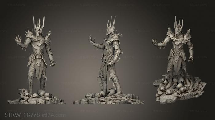 Military figurines (Sauron, STKW_18778) 3D models for cnc