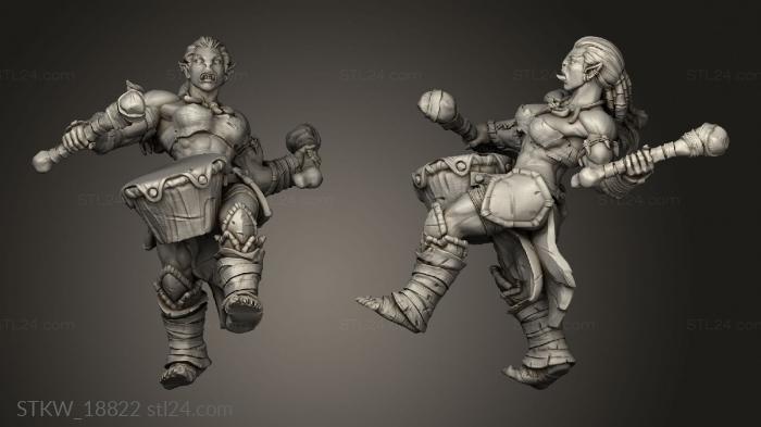 Military figurines (Orc Command OCG Music, STKW_18822) 3D models for cnc