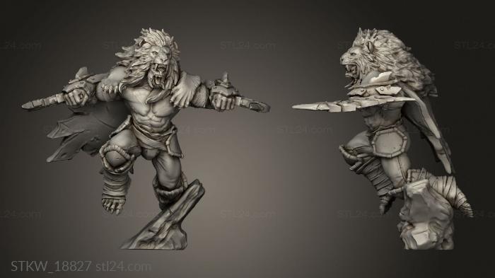 Military figurines (Orc Lion Hunter, STKW_18827) 3D models for cnc