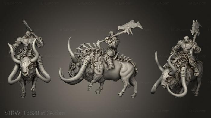 Military figurines (Orc Mounted on Beast, STKW_18828) 3D models for cnc