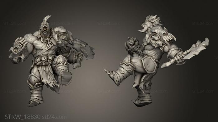 Military figurines (Orc Unit, STKW_18830) 3D models for cnc