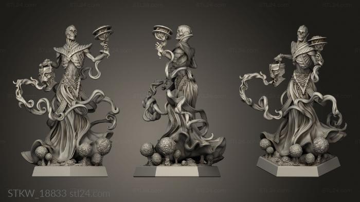 Military figurines (Savage Outbreak in Space Enemies Tech Lich, STKW_18833) 3D models for cnc