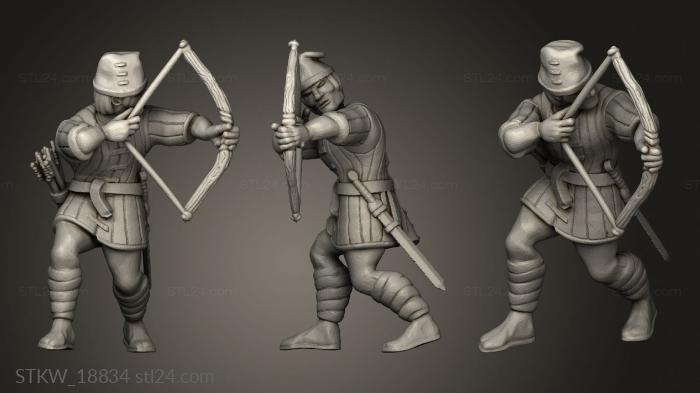 Military figurines (Saxon Archer, STKW_18834) 3D models for cnc