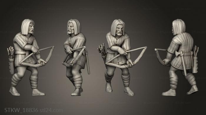 Military figurines (Saxon Archer, STKW_18836) 3D models for cnc
