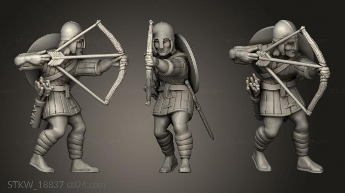 Military figurines (Saxon Archer, STKW_18837) 3D models for cnc