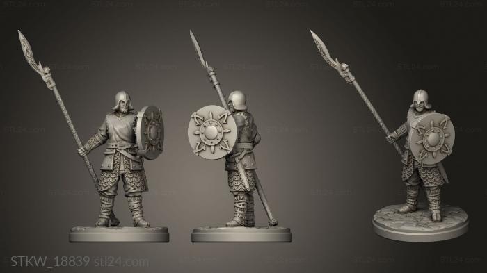 Military figurines (Saxon Invaders Pikeman, STKW_18839) 3D models for cnc