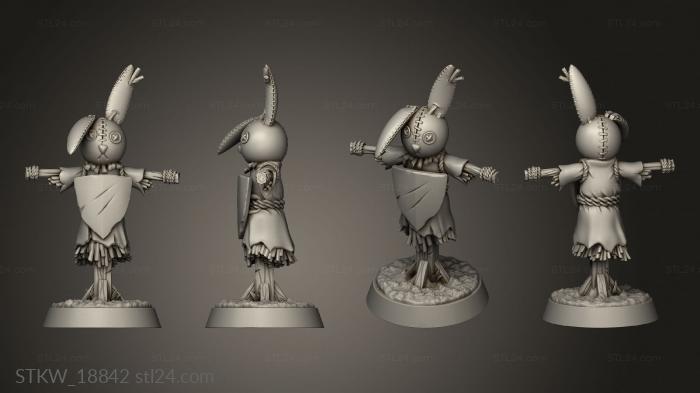 Military figurines (Scarecrow, STKW_18842) 3D models for cnc