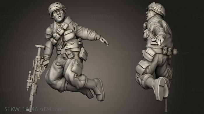 Military figurines (trooper dead, STKW_18846) 3D models for cnc