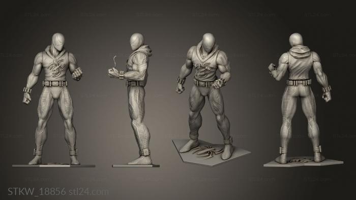 Military figurines (Scarlet Spider Man cuerda, STKW_18856) 3D models for cnc