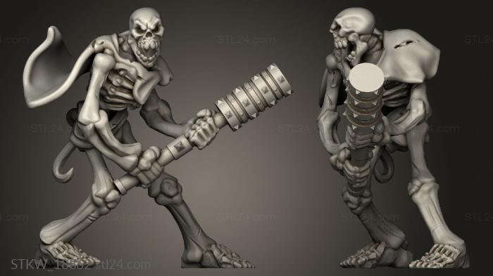 Military figurines (Retro Crusade Skeleton, STKW_18862) 3D models for cnc
