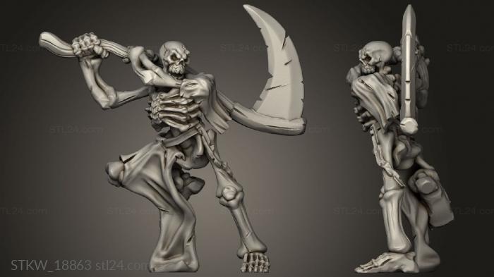 Military figurines (Retro Crusade Skeleton, STKW_18863) 3D models for cnc