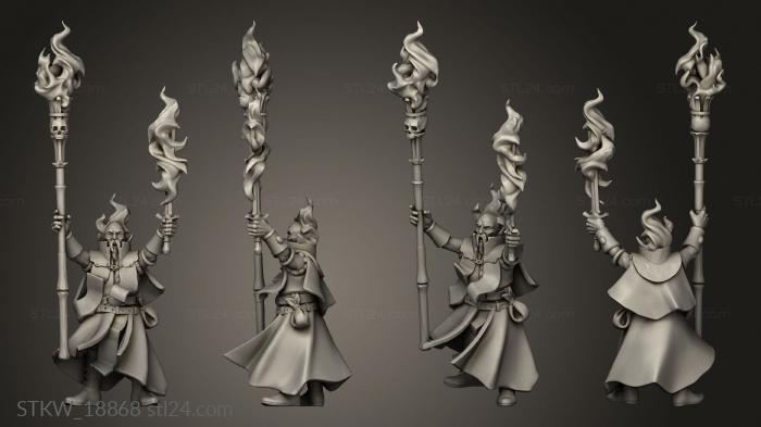 Military figurines (MAGE FIRE, STKW_18868) 3D models for cnc