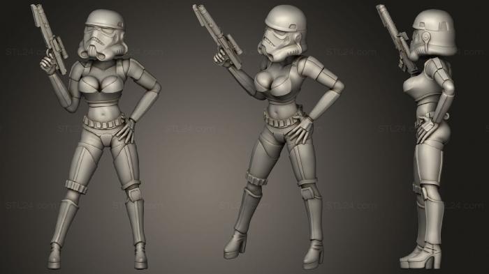 Military figurines (Stormtrooper B, STKW_1887) 3D models for cnc