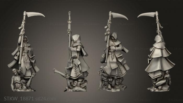 Military figurines (MAGE NECROMANCY, STKW_18871) 3D models for cnc