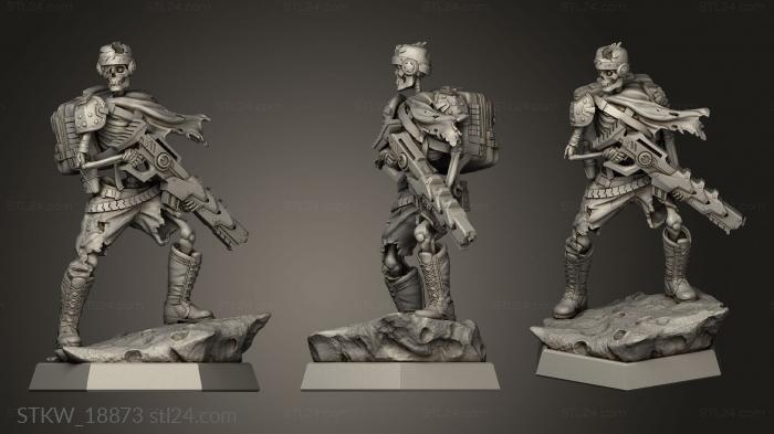 Military figurines (Tattered Trooper, STKW_18873) 3D models for cnc