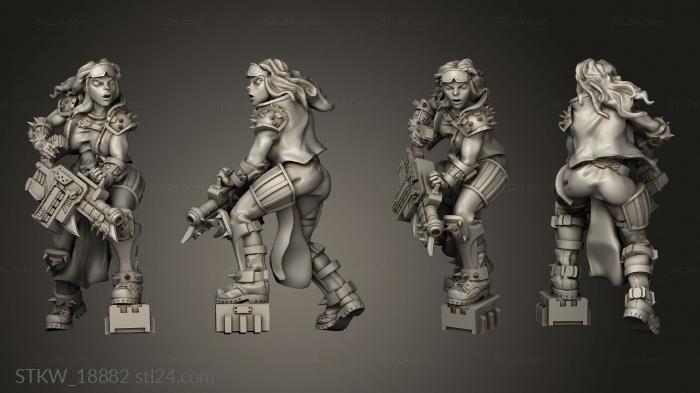 Military figurines (Femalelo, STKW_18882) 3D models for cnc