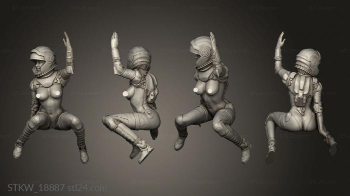 Military figurines (Girl nsfw, STKW_18887) 3D models for cnc