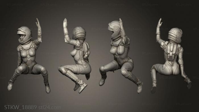 Military figurines (Girl sfw, STKW_18889) 3D models for cnc