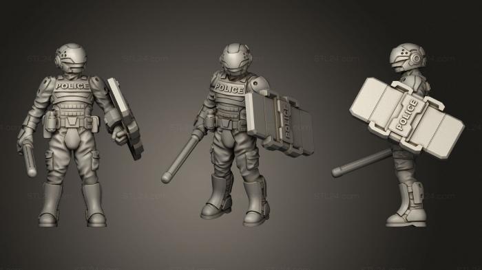 Military figurines (Street Cop01, STKW_1890) 3D models for cnc