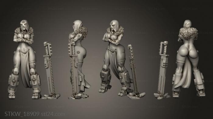 Military figurines (Pinup Repentia, STKW_18909) 3D models for cnc