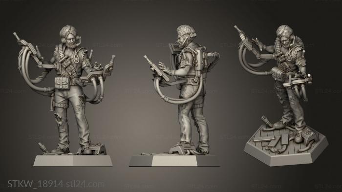Military figurines (Akal Apprentice Cyberdeck, STKW_18914) 3D models for cnc