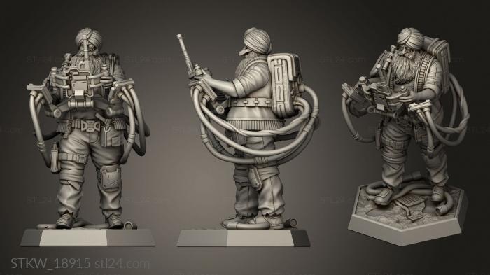 Military figurines (Amanpreet Veteran Cyberdeck, STKW_18915) 3D models for cnc