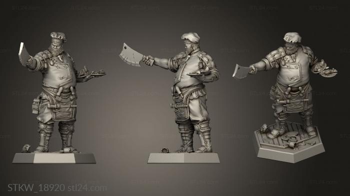 Military figurines (Scraps Cook, STKW_18920) 3D models for cnc