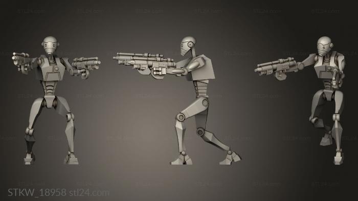 Military figurines (Commando Droids, STKW_18958) 3D models for cnc