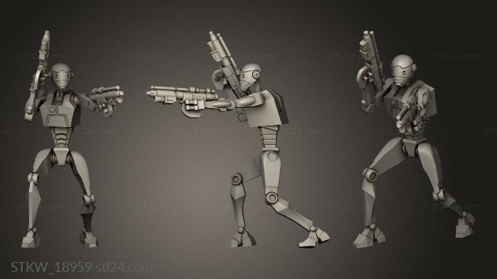 Military figurines (Commando Droids, STKW_18959) 3D models for cnc