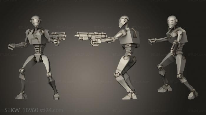 Military figurines (Commando Droids, STKW_18960) 3D models for cnc