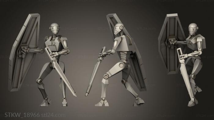Military figurines (Commando Droids sword, STKW_18966) 3D models for cnc