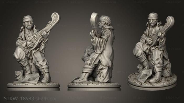 Military figurines (Fancy Bard, STKW_18983) 3D models for cnc