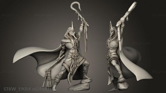 Military figurines (Sekhtaroth Pharaoh, STKW_19014) 3D models for cnc
