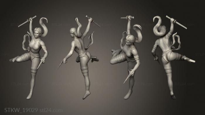 Military figurines (Sentinel Psylocke Cabeza, STKW_19029) 3D models for cnc