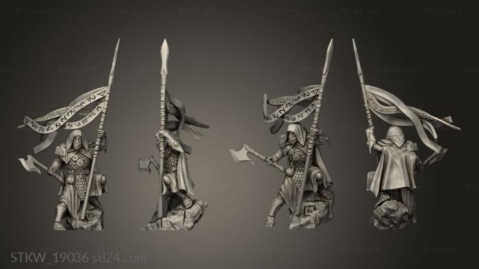 Military figurines (Sentinel Bearer Axe, STKW_19036) 3D models for cnc