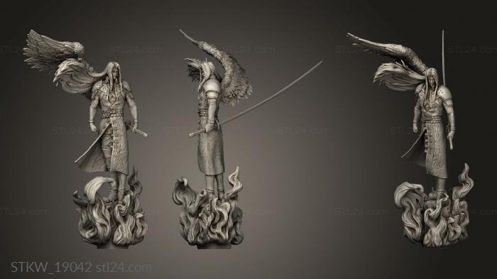 Military figurines (sephiroth, STKW_19042) 3D models for cnc