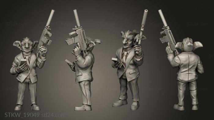 Military figurines (GOBLIN CORPO SEC, STKW_19049) 3D models for cnc