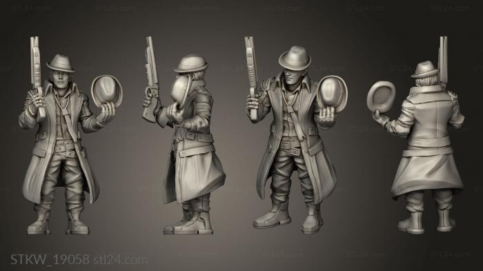 Military figurines (PSYCHO DETECTIVE AIMING, STKW_19058) 3D models for cnc