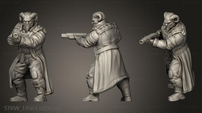 Military figurines (SAMURAI ACTION AIMING, STKW_19063) 3D models for cnc