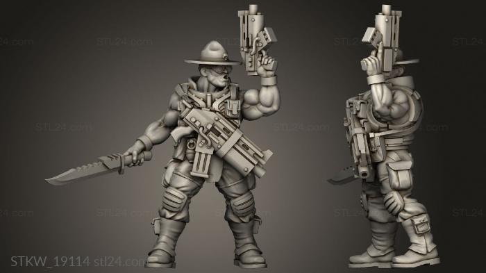 Military figurines (Meat Grinder, STKW_19114) 3D models for cnc