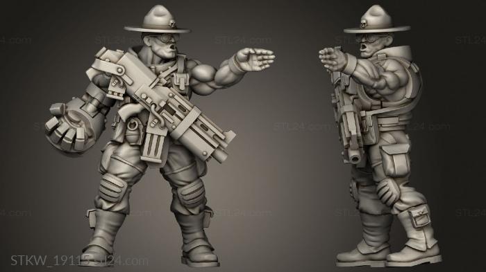 Military figurines (Meat Grinder, STKW_19115) 3D models for cnc