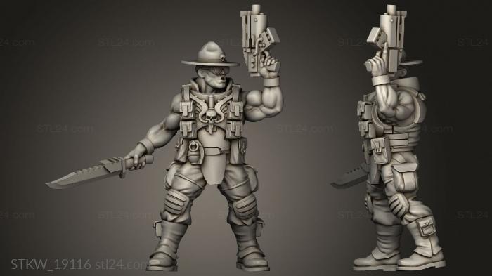 Military figurines (Meat Grinder, STKW_19116) 3D models for cnc