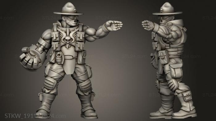 Military figurines (Meat Grinder, STKW_19117) 3D models for cnc
