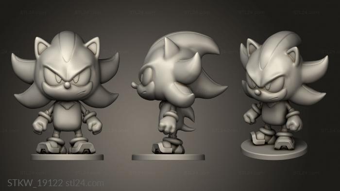 Military figurines (Shadow the Hedgehog, STKW_19122) 3D models for cnc