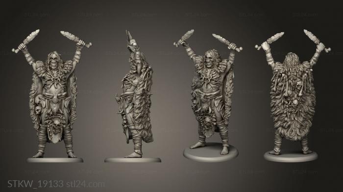 Military figurines (Shaman, STKW_19133) 3D models for cnc