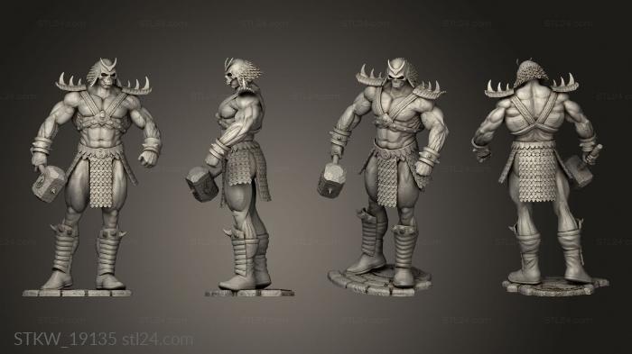 Military figurines (Shao Kahn, STKW_19135) 3D models for cnc